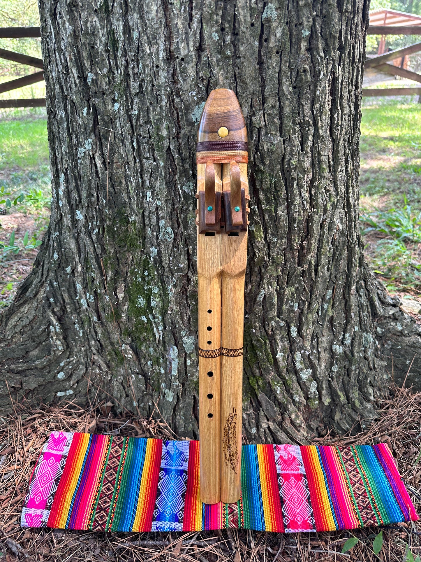 Cherry Wood Native American Style Drone Flute - Made to Order in Am, G, F or F#