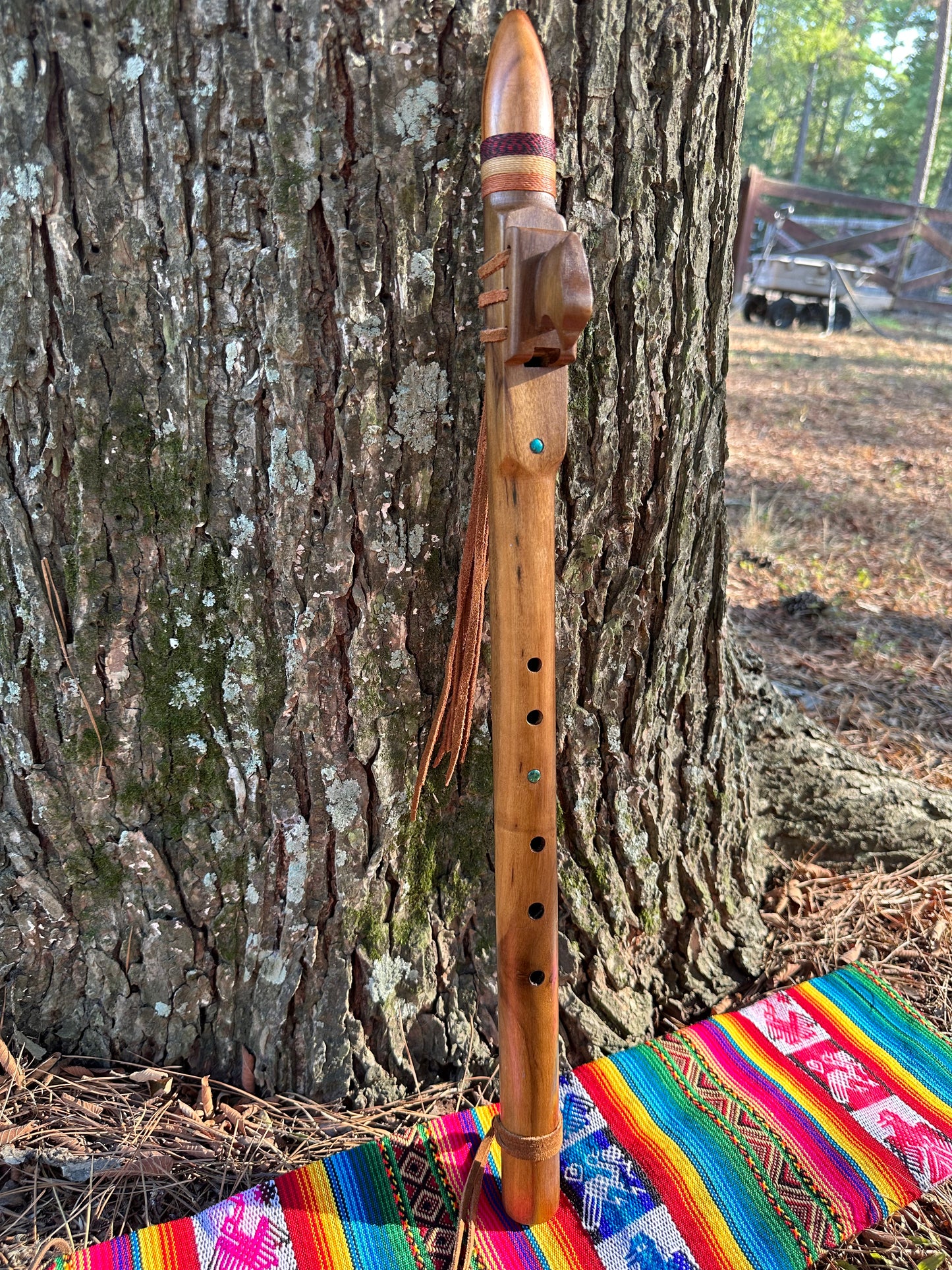 Native American Style Black Walnut Medium Tone Flute in F 432hz - Made to Order