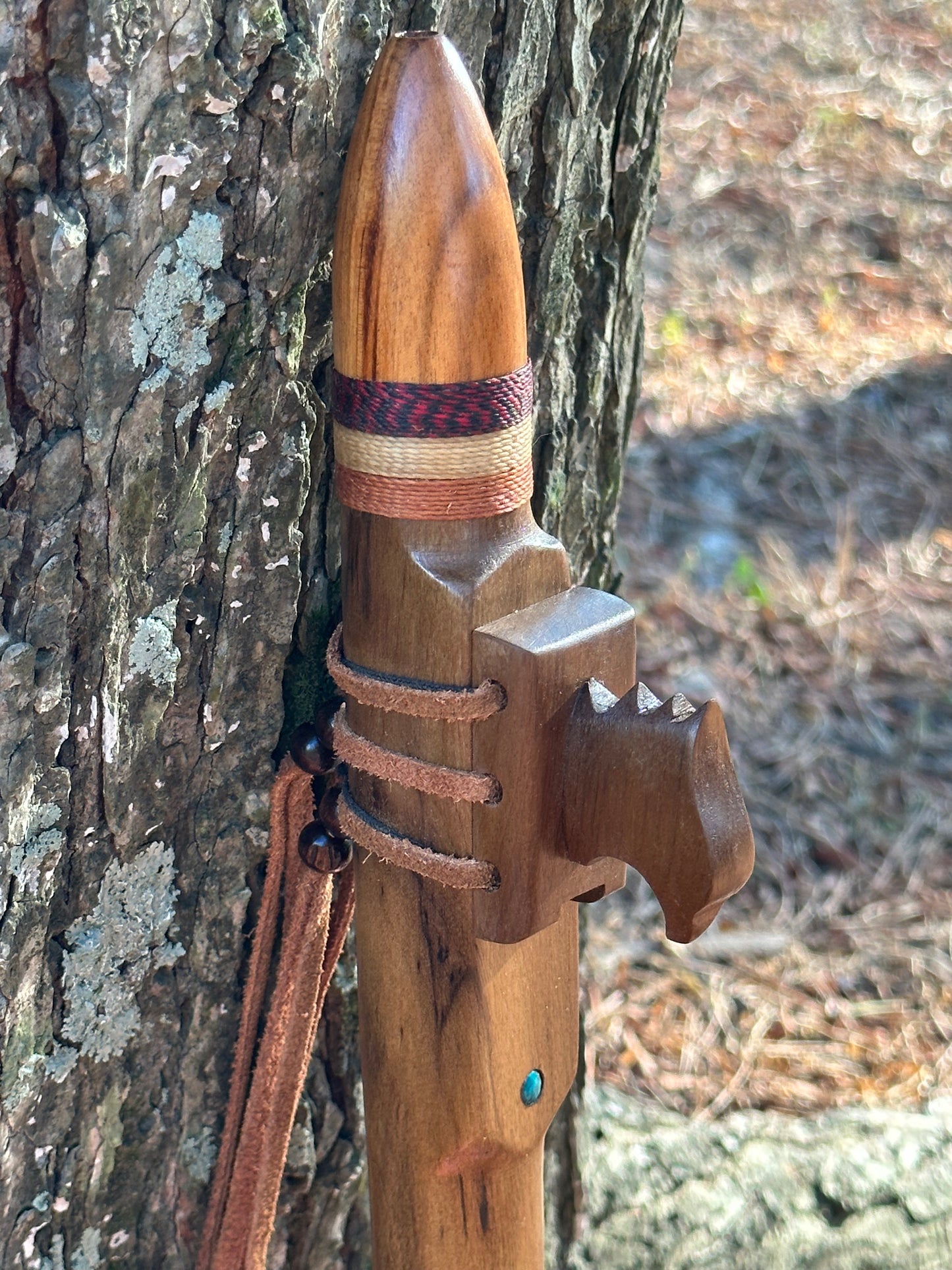 Native American Style Black Walnut Medium Tone Flute in F 432hz - Made to Order