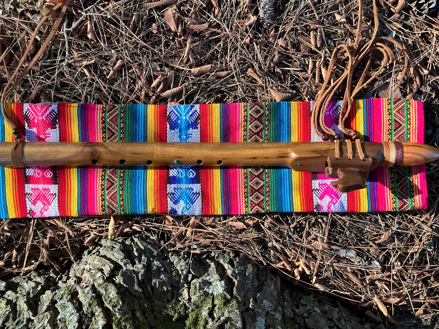 Native American Style Black Walnut Medium Tone Flute in F 432hz - Made to Order