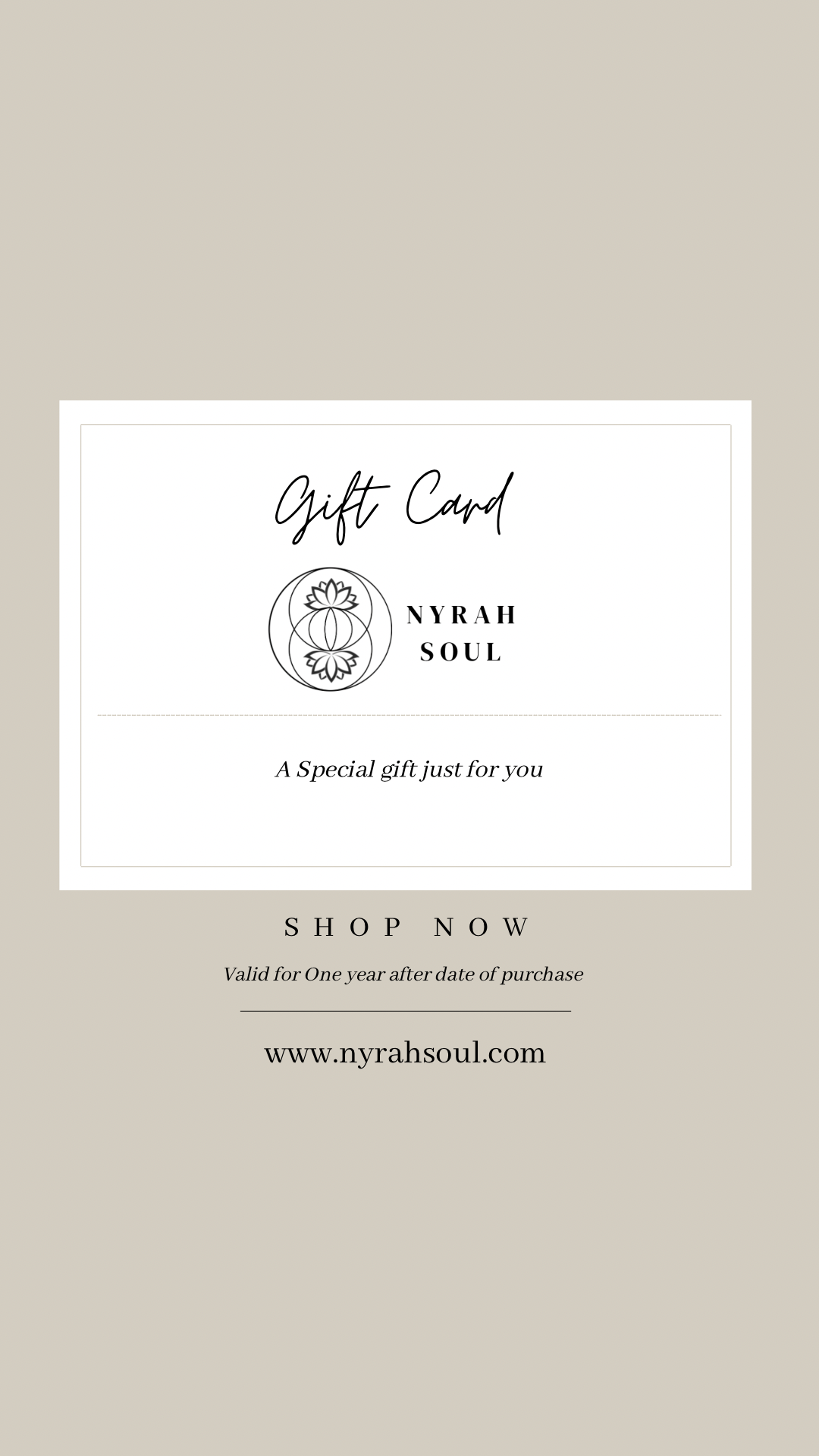 Nyrah Soul Gift Cards