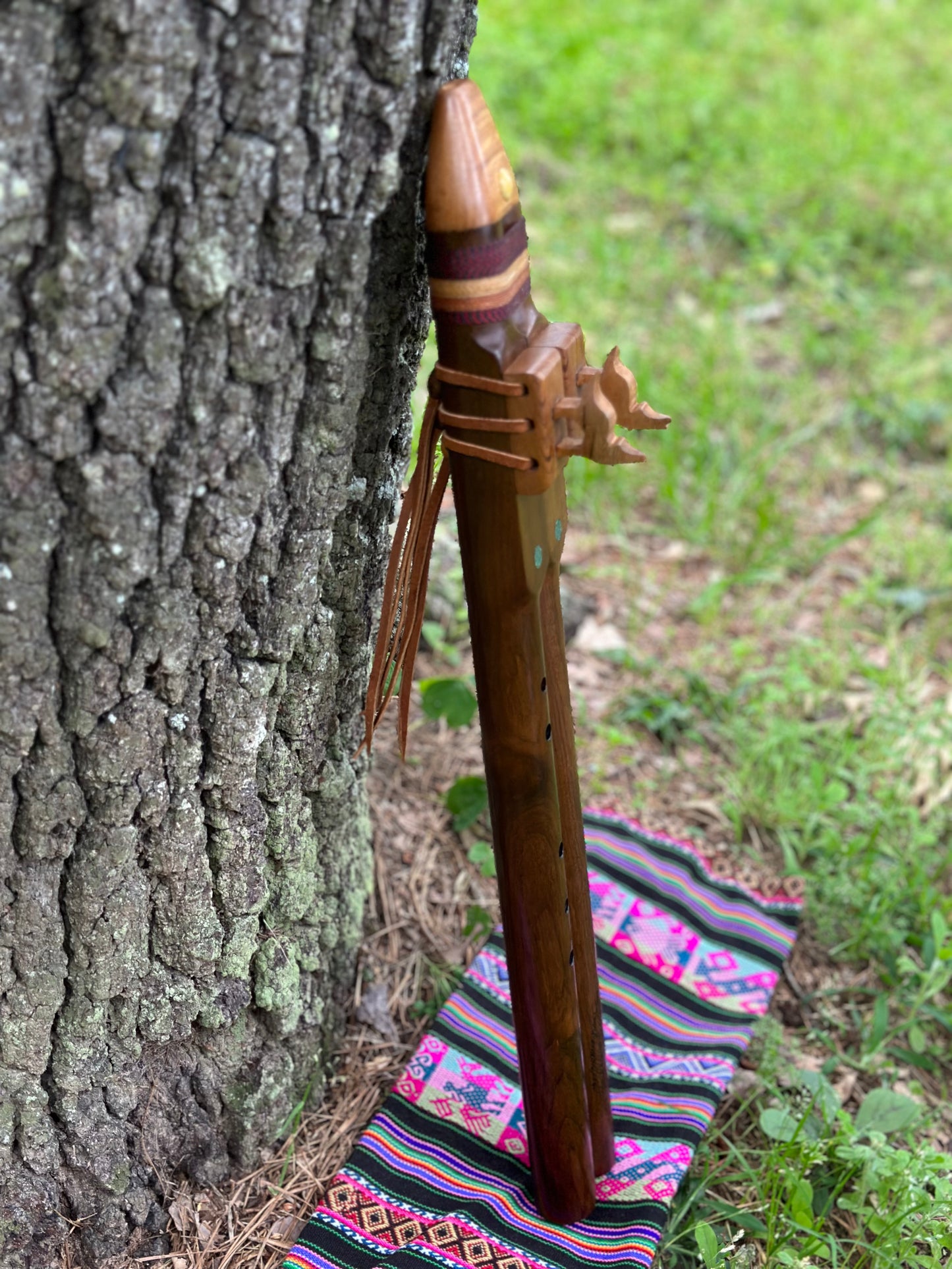 Black Walnut Native American Drone Style Flute, Made to Order in F, F#, G and Am