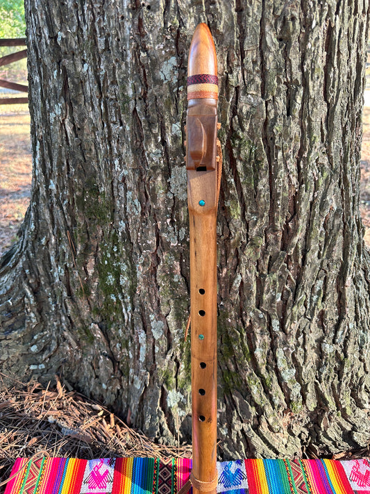 Native American Style Black Walnut Medium Tone Flute in F 432hz - Made to Order