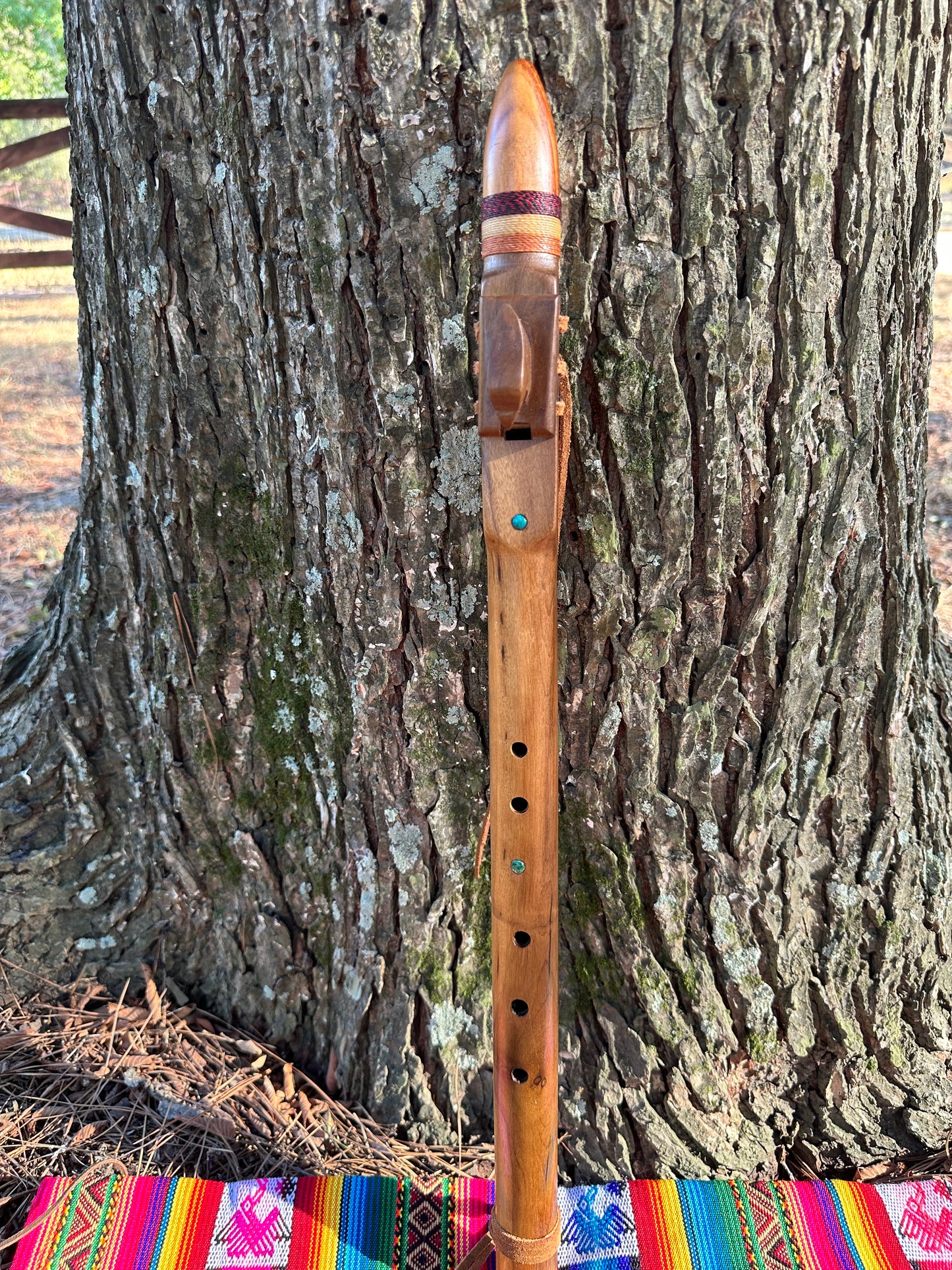 Native American Style Black Walnut Medium Tone Flute in F 432hz - Made to Order
